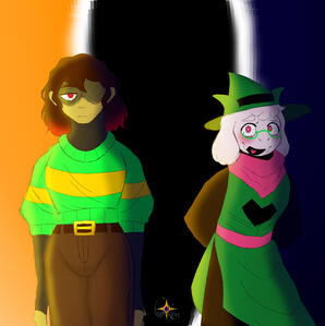 Kris & Ralsei (Rendered)